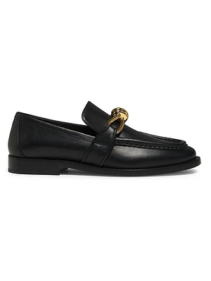 Astair Knot Leather Loafers