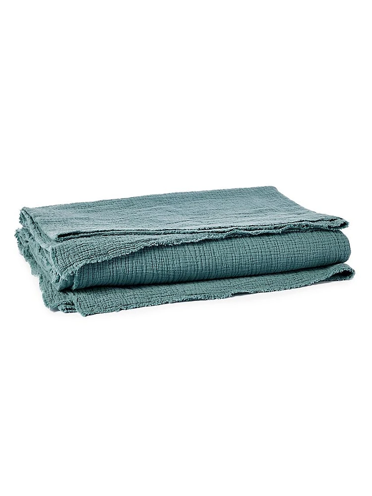 Topanga Solid Organic Matelasse Blanket