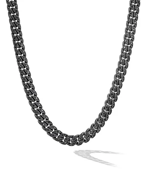 Curb Chain Necklace Black Titanium