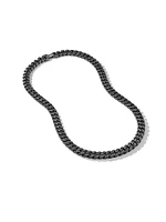 Curb Chain Necklace Black Titanium