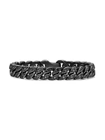 Curb Chain Bracelet Black Titanium