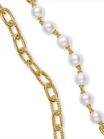 DY Madison Pearl Toggle Chain Necklace 18K Yellow Gold, 11MM