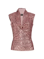 Duiny Paill Sequined Vest Top