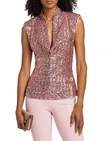 Duiny Paill Sequined Vest Top