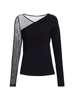 Riccio Mesh Jersey Illusion Top