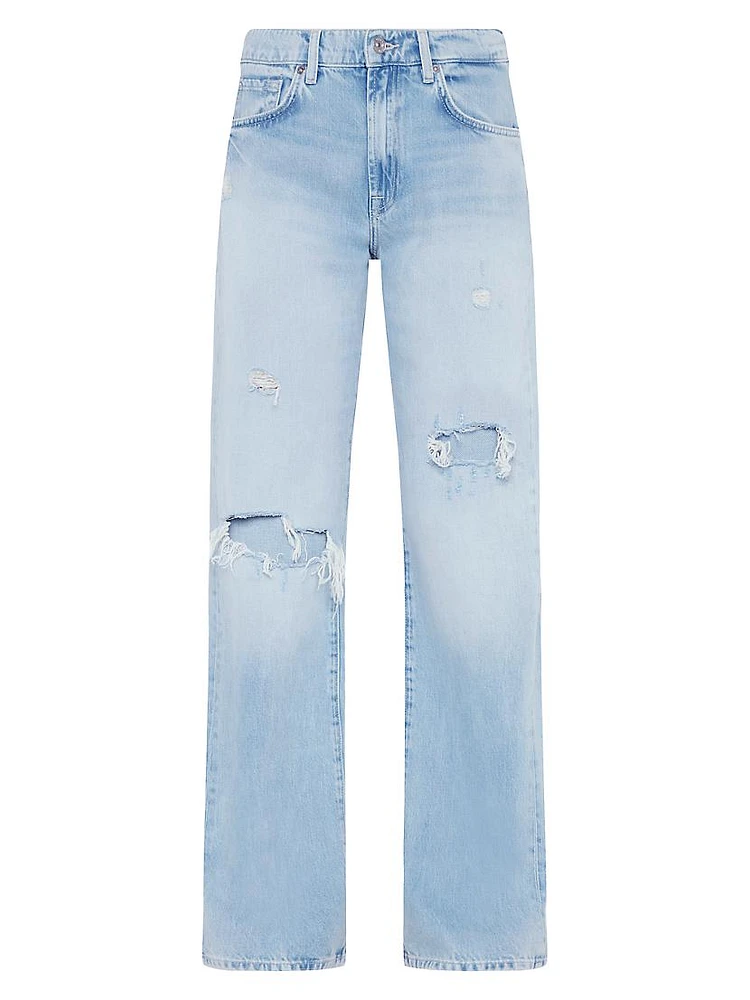 Tess Distressed Wide-Leg Jeans