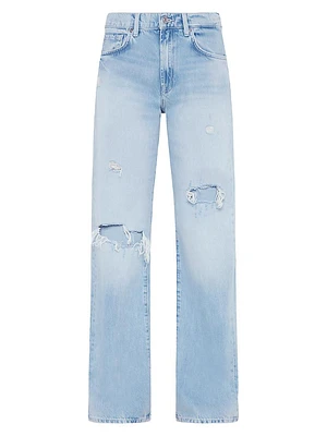 Tess Distressed Wide-Leg Jeans