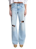 Tess Distressed Wide-Leg Jeans