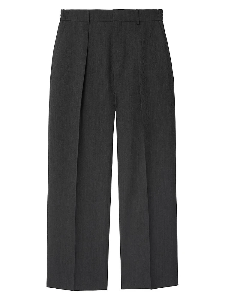 Herringbone Wool Trousers