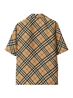 Check Silk Camp Shirt