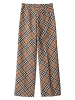 Linden Check Wool-Blend Pants