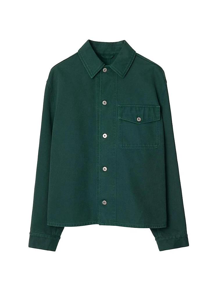 Cotton Oversized Button-Front Shirt