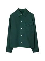 Cotton Oversized Button-Front Shirt