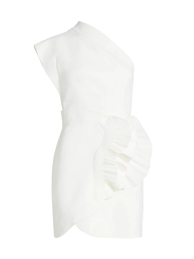 Webster One-Shoulder Ruffled Minidress