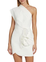 Webster One-Shoulder Ruffled Minidress