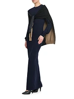 Tie-Front Wool Cardigan Maxi Dress