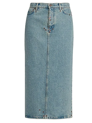 Denim Midi-Skirt