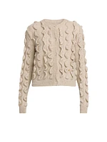 Frill Mohair-Wool Blend Cardigan