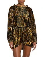 Lassie Leopard Velvet Minidress