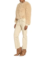 Faustine Sherpa Crop Jacket