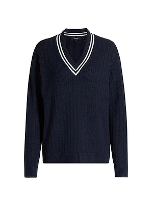 Tennis Cotton-Cashmere Sweater