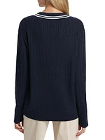 Tennis Cotton-Cashmere Sweater