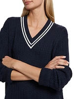 Tennis Cotton-Cashmere Sweater