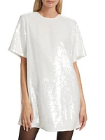 Sequined Oversized T-Shirt Minidress