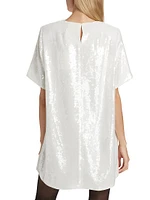 Sequined Oversized T-Shirt Minidress