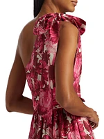 Mattera Floral One-Shoulder Maxi Dress