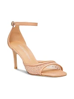 Nudistia 75MM Mesh & Leather Sandals