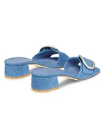 Benni Denim Slides