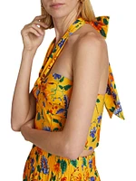 Piana Floral Cotton Halter Top