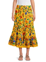 Chase Poplin Midi-Skirt