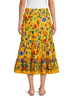 Chase Poplin Midi-Skirt