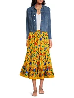 Chase Poplin Midi-Skirt