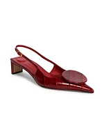 Les Slingbacks 40MM Eel Skin Pumps