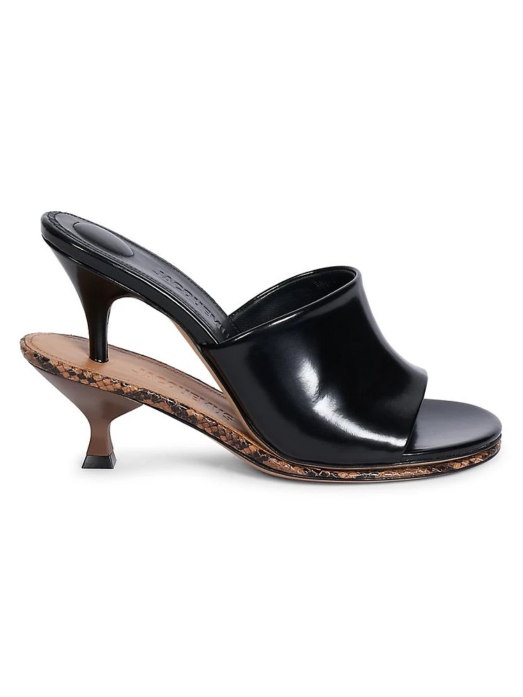 Les Doubles 100MM Leather Mule Pumps