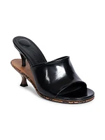 Les Doubles 100MM Leather Mule Pumps