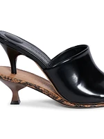 Les Doubles 100MM Leather Mule Pumps