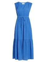 Rosalie Cotton Tie-Waist Maxi Dress