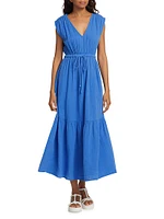 Rosalie Cotton Tie-Waist Maxi Dress