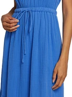 Rosalie Cotton Tie-Waist Maxi Dress