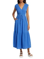 Rosalie Cotton Tie-Waist Maxi Dress