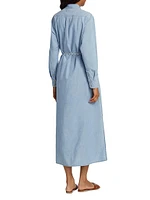 Bowen Denim Tie-Waist Shirtdress