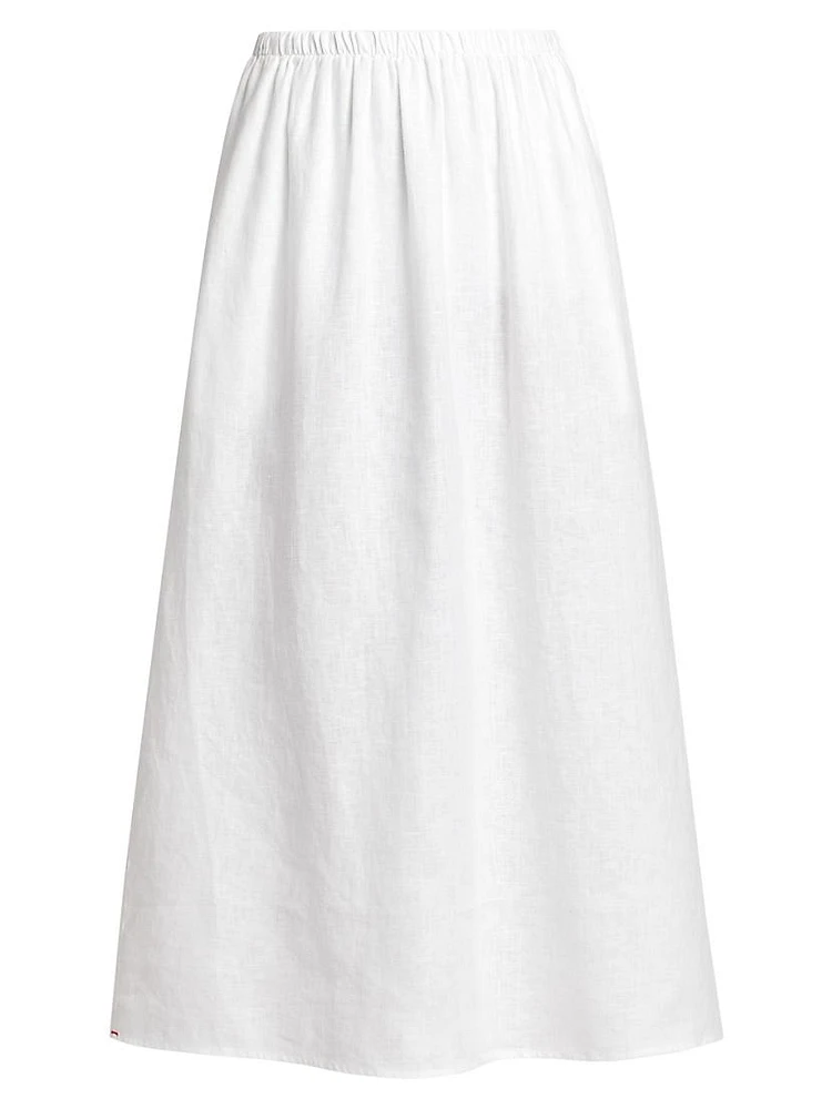 Loretta Cotton A-Line Midi-Skirt