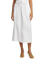 Loretta Cotton A-Line Midi-Skirt