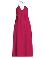 Maggie Cotton Halterneck Midi-Dress