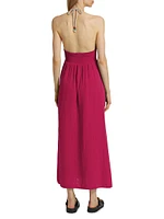 Maggie Cotton Halterneck Midi-Dress