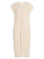 Drue Cotton V-Neck Midi-Dress